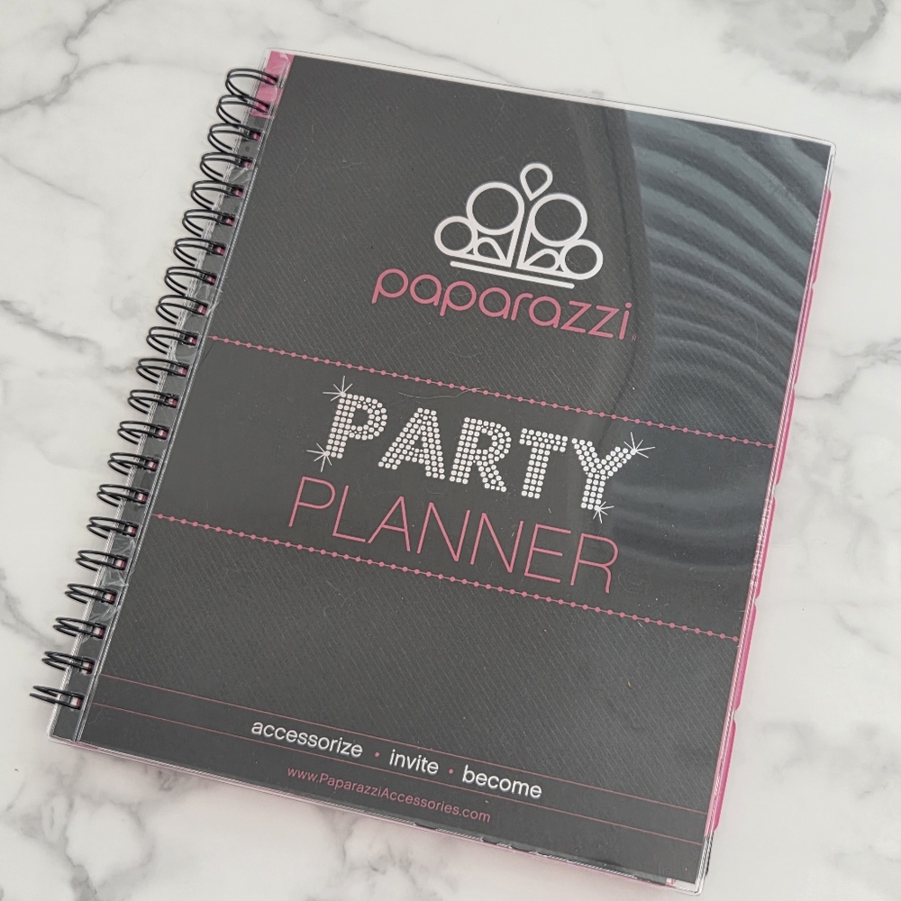 Paparazzi Consultant Organizer Black and Pink Party Planner Spiral Bound